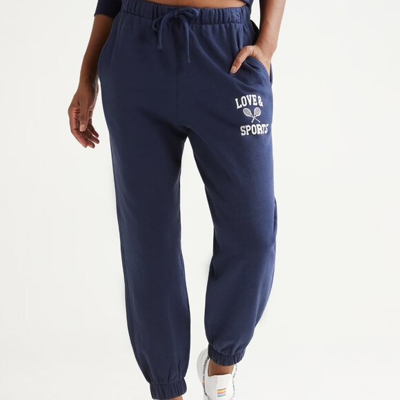 Love & Sports Women’s French Terry Graphic Jogger Pants, 26” Inseam, Sizes XL - Picture 2 of 6